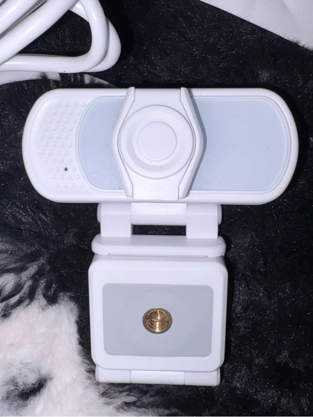 White USB Webcam with Flexible Mini Tripod